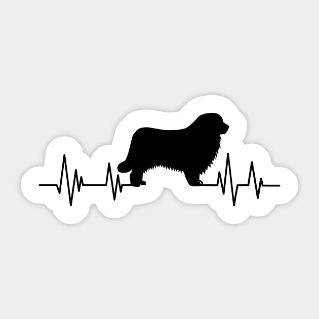 Newfoundland Heartbeat dog Heartbeat Newfoundland Silhouette Sticker by mezy